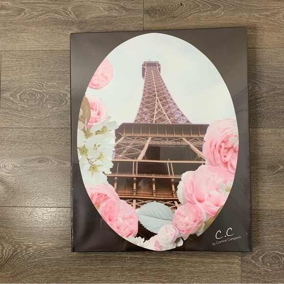 Decorative Canvas Wall Art Eiffel Tower Floral Home Bedroom Parisian - Picture 4 of 14